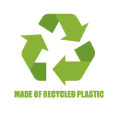 Transparrent RPET recycle logo